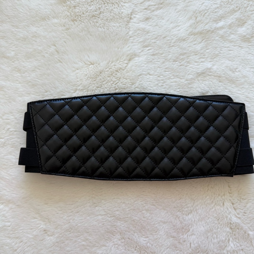 CHANEL quilted cummerbund belt Authentic